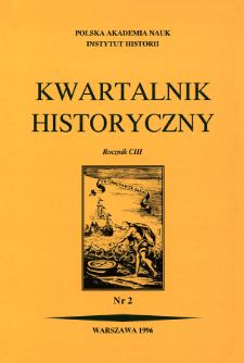 Kwartalnik Historyczny R. 103 nr 2 (1996), Recenzje