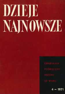 Dzieje Najnowsze : [kwartalnik poświęcony historii XX wieku] R. 3 z. 4 (1971), Recenzje