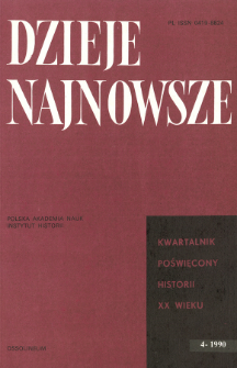 Dzieje Najnowsze : [kwartalnik poświęcony historii XX wieku] R. 22 z. 4 (1990), Artykuły recenzyjne i recenzje