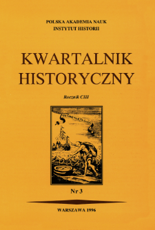 Kwartalnik Historyczny R. 103 nr 3 (1996), Recenzje