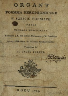 Organy : Poemma Heroi-Komiczne W Szesciu Piesniach