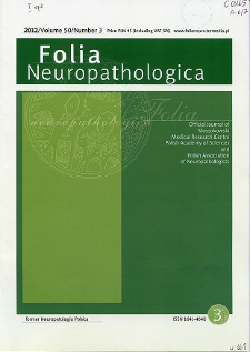 Folia Neuropathologica : former Neuropatologia Polska Vol.50 (2013) nr 3