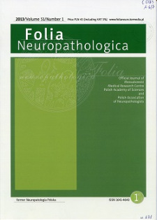 Folia Neuropathologica : former Neuropatologia Polska. Vol.51 (2013) nr 1