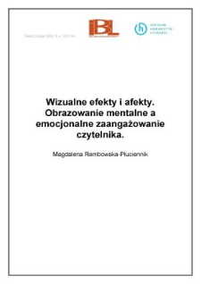 Wizualne efekty i afekty. Obrazowanie mentalne a emocjonalne zaangażowanie czytelnika