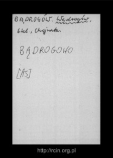 Wędrogów. Files of Biala Rawska district in the Middle Ages. Files of Historico-Geographical Dictionary of Masovia in the Middle Ages