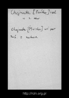 Chojnatka. Files of Biala Rawska district in the Middle Ages. Files of Historico-Geographical Dictionary of Masovia in the Middle Ages