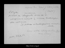 Wola-Chojnata. Files of Biala Rawska district in the Middle Ages. Files of Historico-Geographical Dictionary of Masovia in the Middle Ages