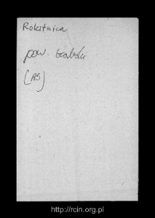 Rokitnica. Files of Biala Rawska district in the Middle Ages. Files of Historico-Geographical Dictionary of Masovia in the Middle Ages