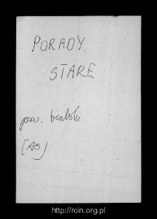 Porady Górne. Files of Biala Rawska district in the Middle Ages. Files of Historico-Geographical Dictionary of Masovia in the Middle Ages