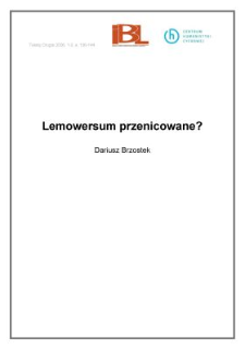 Lemowersum przenicowane?