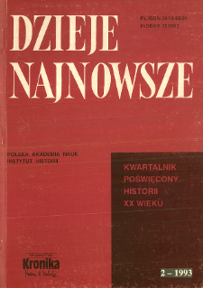 Dzieje Najnowsze : [kwartalnik poświęcony historii XX wieku] R. 25 z. 2 (1993), Omówienia