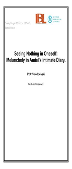 Seeing Nothing in Oneself: Melancholy in Amiel’s Intimate Diary