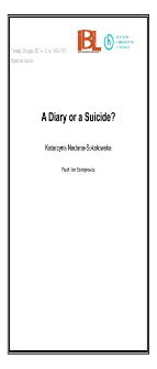 A Diary or a Suicide?