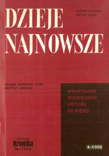 Dzieje Najnowsze : [kwartalnik poświęcony historii XX wieku], R. 24 z. 4 (1992), Noty