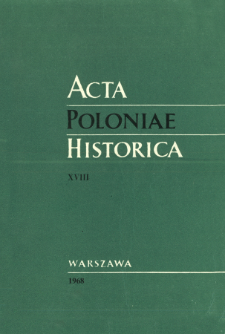 Acta Poloniae Historica T. 18 (1968), Strony tytułowe, Spis treści