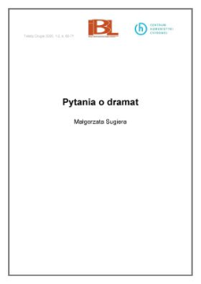 Pytania o dramat