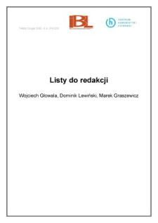 Listy do redakcji