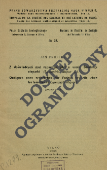 Z doświadczeń nad zapachem płci u samic Brudnicy nieparki (Lymantria dispar L.) = Quelques unes recherches sur l'odeur sexuelle chez les femelles de Lymantria dispar L.