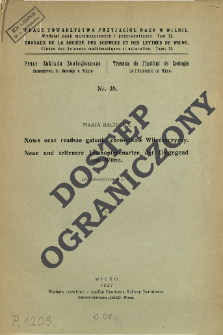 Nowe oraz rzadsze gatunki chróścików Wileńszczyzny = Neue und seltenere Trichopterenarten der Umgegend von Wilno