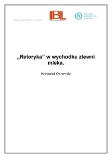 "Retoryka" w wychodku zlewni mleka