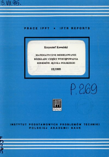 Matematyczne modelowanie rozkładu części występowania fonemów języka polskiego