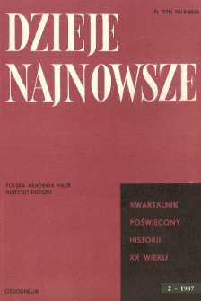 Dzieje Najnowsze : [kwartalnik poświęcony historii XX wieku] R. 19 z. 2 (1987), Recenzje