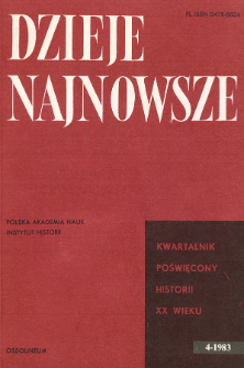 Dzieje Najnowsze : [kwartalnik poświęcony historii XX wieku] R. 15 z. 4 (1983), Listy do redakcji