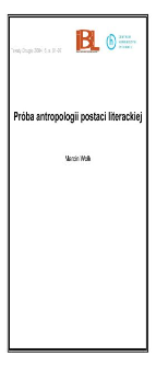 Próba antropologii postaci literackiej