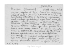 Murawskie Nadbużne. Files of Nur district in the Middle Ages. Files of Historico-Geographical Dictionary of Masovia in the Middle Ages