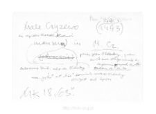 Czyżew Kościelny from 1491. Files of Nur district in the Middle Ages. Files of Historico-Geographical Dictionary of Masovia in the Middle Ages