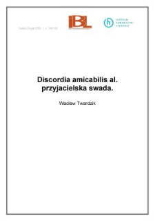 Discordia amicabilis al. przyjacielska swada