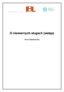 O niewiernych sługach (wstęp)