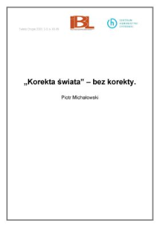 " Korekta świata" - bez korekty