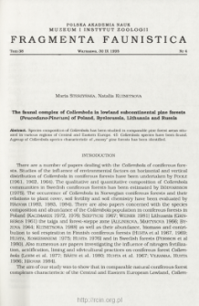 The faunal complex of Collembola in lowland subcontinental pine forests (Peucedano-Pinetum) of Poland, Byelorussia, Lithuania and Russia