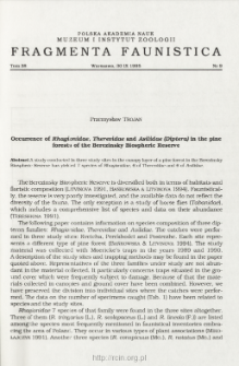 Occurrence of Rhagionidae, Therevidae and Asilidae (Diptera) in the pine forests of the Berezinsky Biosphere Reserve