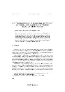 Estamacja ciśnień w reaktorze do syntezy InP metodą HGF na podstawie pomiaru rozkładu temperatury = Pressure estimation in quartz ampoule in during InP synthesis by HGF method, on the base temperature distribution measurement