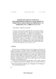 Parametry akustycznej fali pseudopowierzchniowej uwarunkowane warstwową konstrukcją podzespo łu na niobianie litu o orientacji 41oYX = PSAW parameters conditioned by multilayer structure of acoustic device on 41oYX LiNbO3