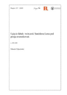 Ugięcie fabuły: twórczość Stanisława Lema pod presją uwarunkowań