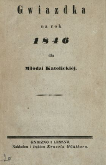 Gwiazdka na Rok 1846 dla Młodzi Katolickiej 1846