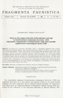 Notes on the unique structure of the spiracles and legs in Pandirodesmus disparipes Silvestri, 1932 (Diplopoda, Polydesmida, Chelodesmidae), with some possible implications concerning its mode of life