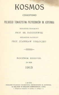 Kosmos. Seria A, Rozprawy, Rocznik38, Zeszyt 1-3