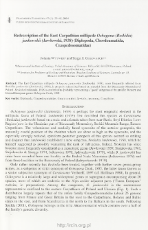 Redescription of the East Carpathian millipede Ochogona (Beskidia) jankowskii (Jawłowski, 1938) (Diplopoda, Chordeumatida, Craspedosomatidae)