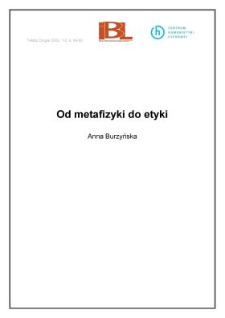 Od metafizyki do etyki