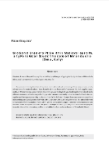 Silos and Granery Pits within Medieval Europe. A Typological Study: the Case of Miranduolo (Siena, Italy)