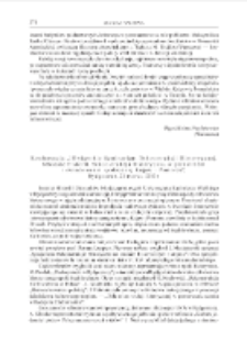 Konferencja ,,I Bydgoskie Seminarium Rekonstrukcji Historycznej. Młodość historii. Rekonstrukcja historyczna w przestrzeni i świadomości społecznej Kujaw i Pomorza”, Bydgoszcz, 22 marca 2013 r.