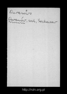 Duranowo. Files of Sochaczew district in the Middle Ages. Files of Historico-Geographical Dictionary of Masovia in the Middle Ages