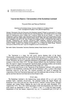 Tanytarsini (Diptera: Chironomidae) of the Kashubian Lakeland