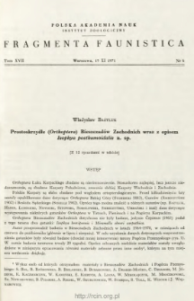 Prostoskrzydłe (Orthoptera) Bieszczadów Zachodnich wraz z opisem Isophya posthumoidalis n. sp.