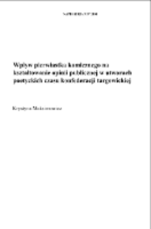 Wpływ pierwiastka komicznego na kształtowanie opinii publicznej w utworach poetyckich czasu konfederacji targowickiej