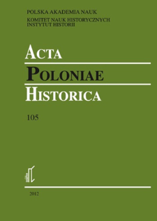 Acta Poloniae Historica. T. 105 (2012), Reviews